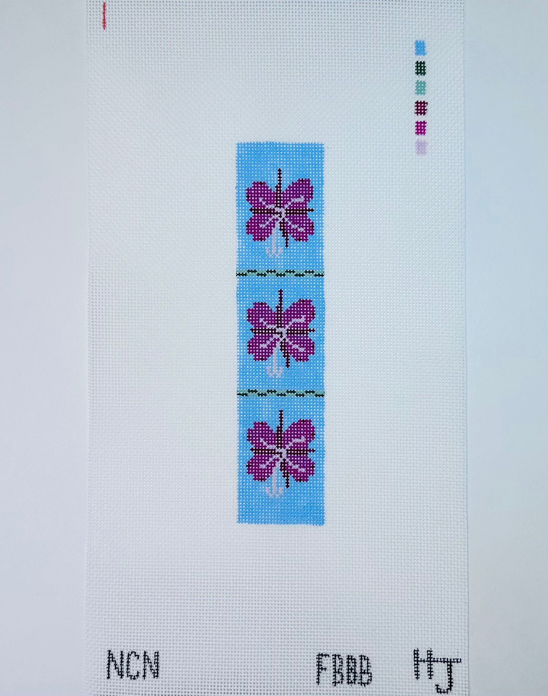 Fireweed Blossoms Bookmark Blue