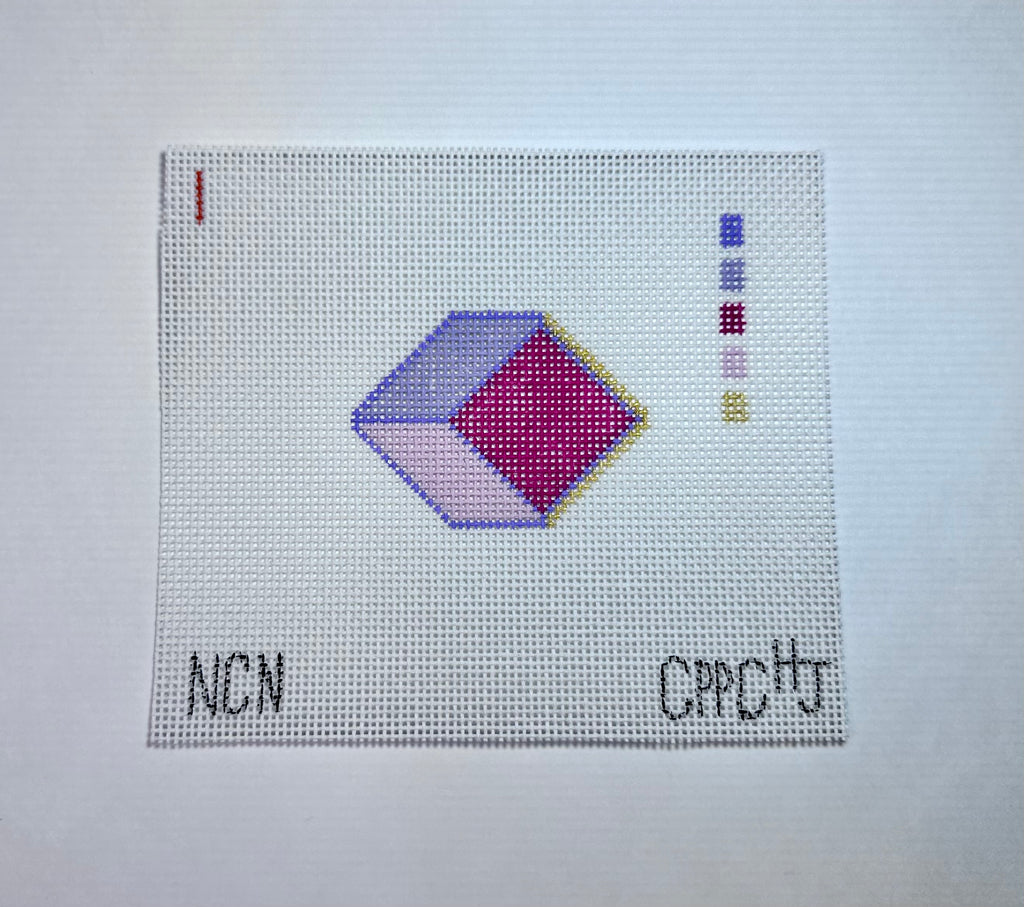 Purple and Pink Cube Charm