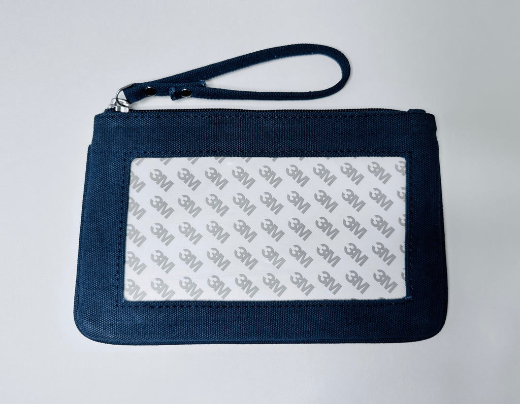 Tilli Tomas Self Finishing Canvas Clutch Rectangular Navy