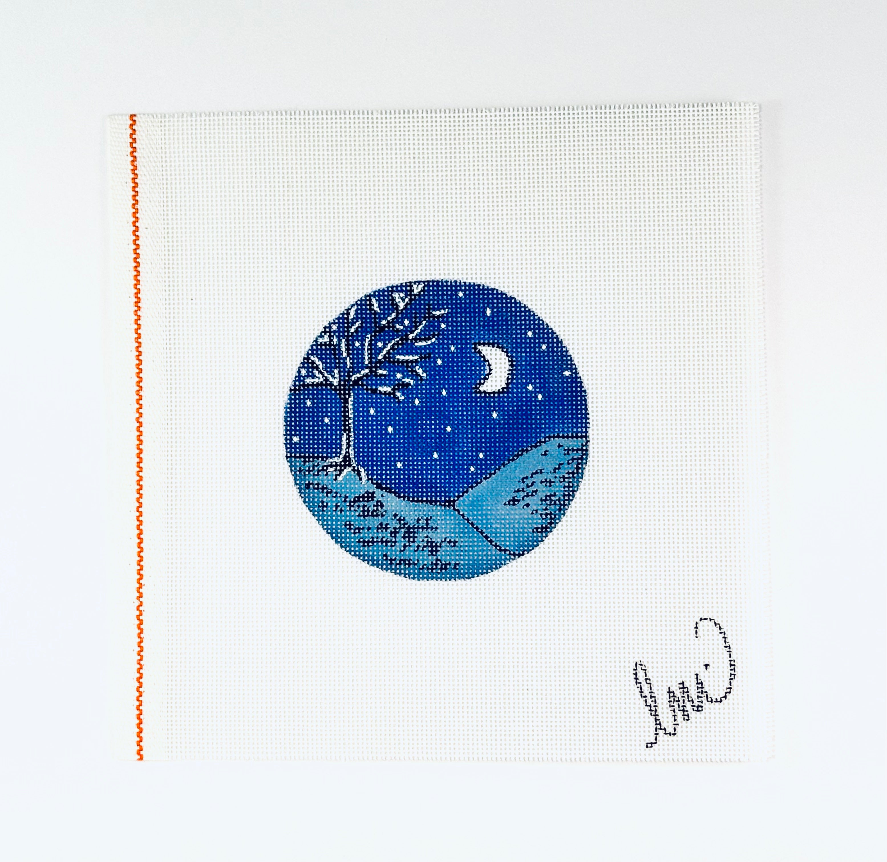 Winter Night Scene Ornament by LM