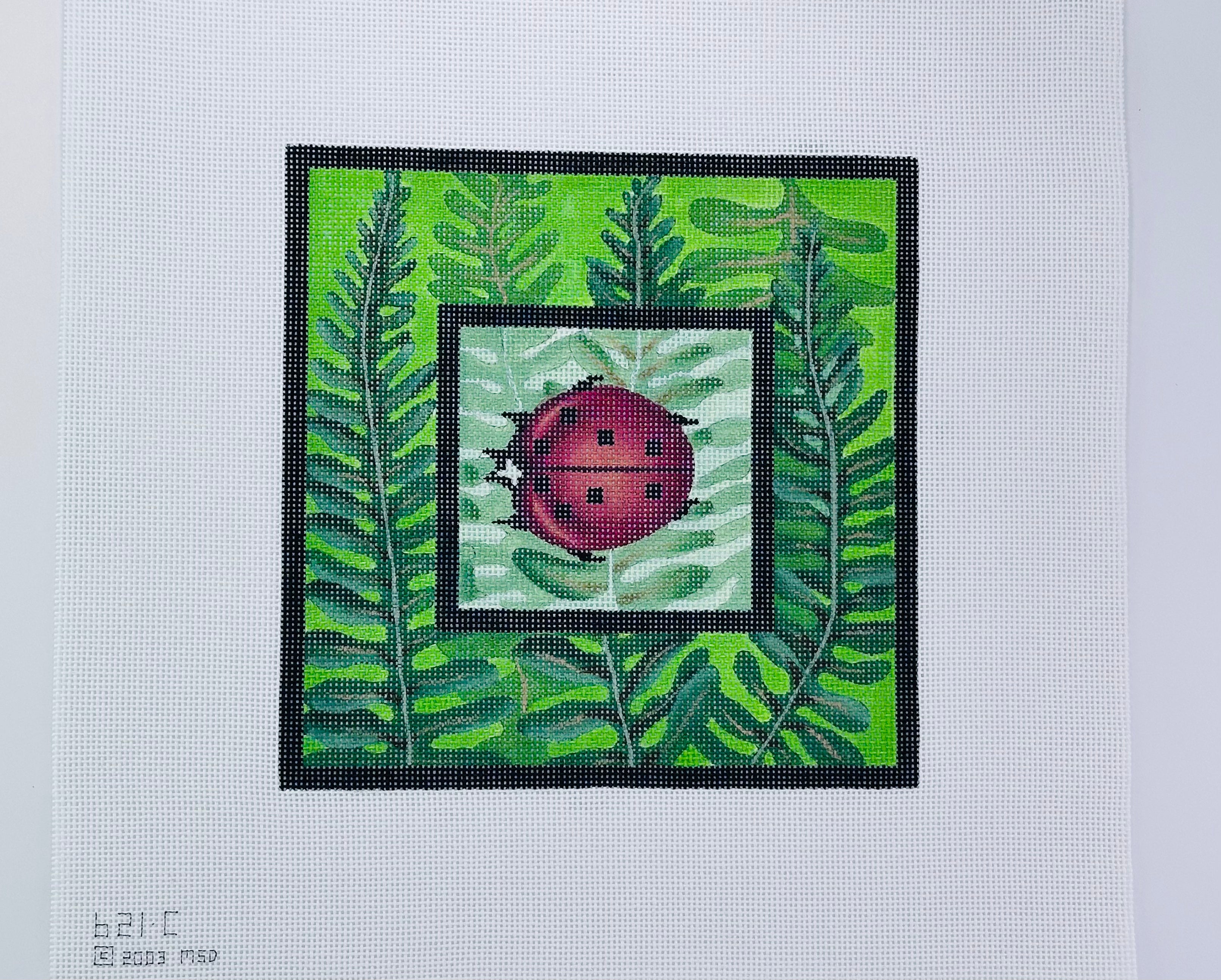 Ladybug and Ferns by Melissa Shirley, vintage